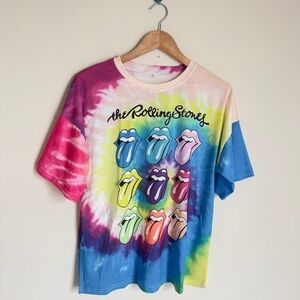 New Arrivals The Rolling Stone Women’s Adult Casual Tye & Dye Graphic T shirt